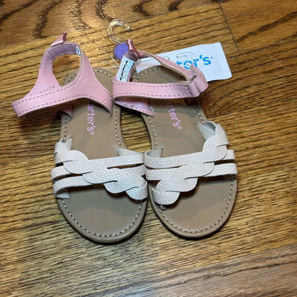 NWT Carter's Baby‎ Girls Denali Light Pink Sandals Summer Vacation Resort